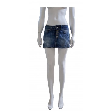 Gonna jeans blue