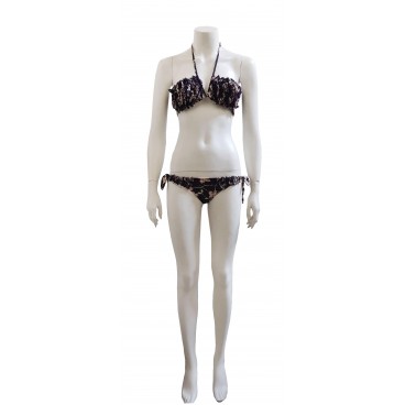 Bikini viola con ruches