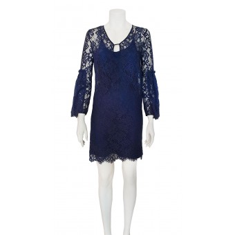 Abito in pizzo blu 
