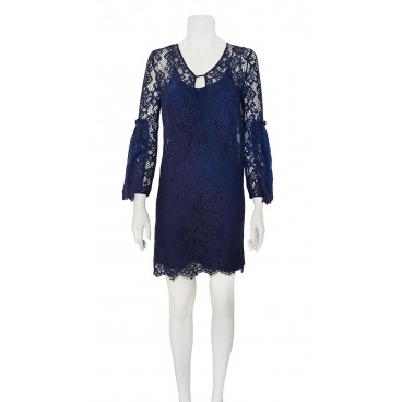 Abito in pizzo blu 