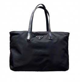 Borsa tote in nylon nero