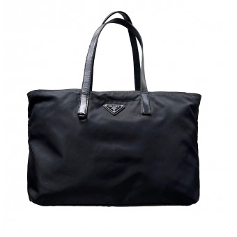 Borsa tote in nylon nero