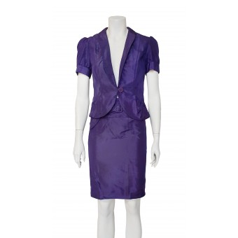 Tailleur in seta viola