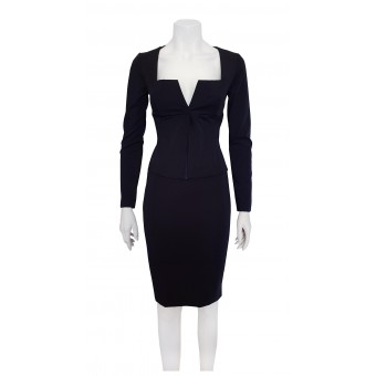 Tailleur nero con gonna