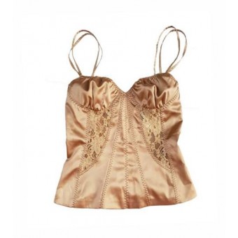 Top bustino color oro