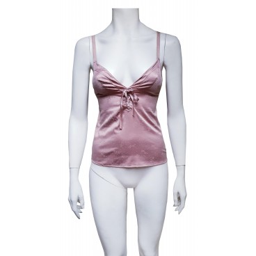 Top rosa allacciato