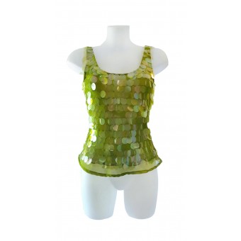 Top verde con paillettes
