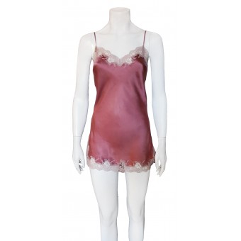 Top in seta e pizzo