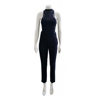 Tuta intera nera con tulle 