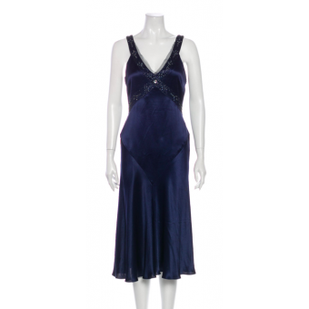 Abito in seta blu 