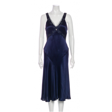 Abito in seta blu 