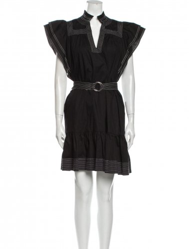 Abito in cotone con spalle oversize