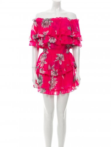 Abito in chiffon fucsia