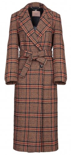 Cappotto in lana a quadri