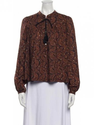 Blusa paisley marrone