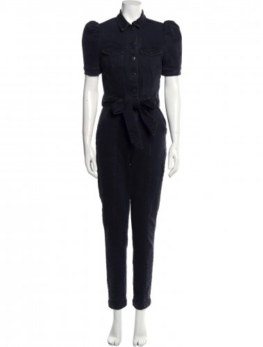 Tuta in denim nera