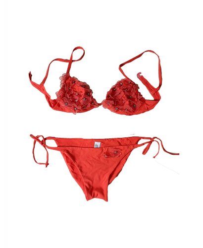 Bikini a triangolo color arancio