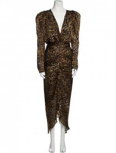 Abito lungo leopardato