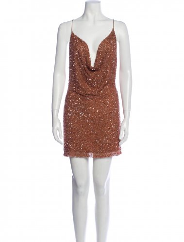 Abito in paillettes bronzo