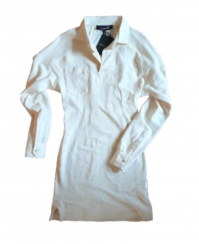 Abito camicia mini bianco