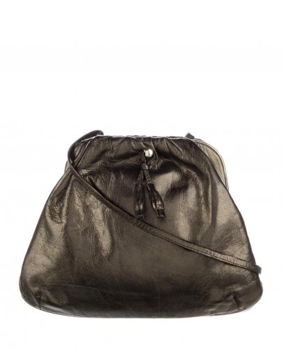Borsa in pelle metallizzata