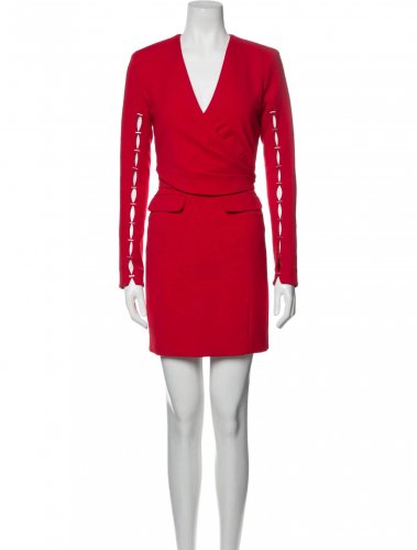 Abito blazer rosso con cutout