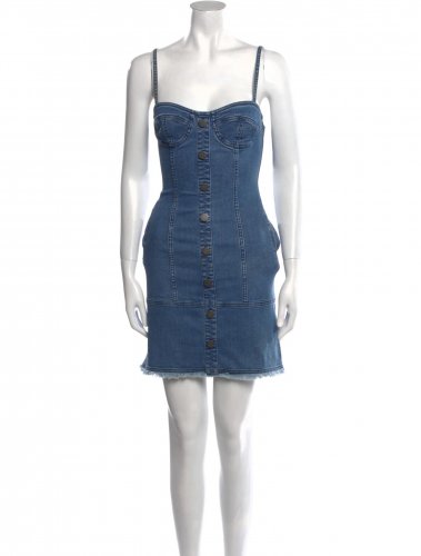 Abito bustier in denim