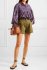 Blusa in cotone a fiori blue