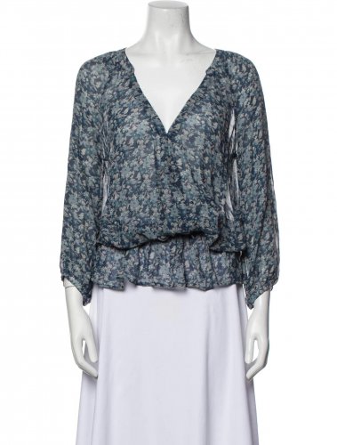 Blusa a fiori incrociata