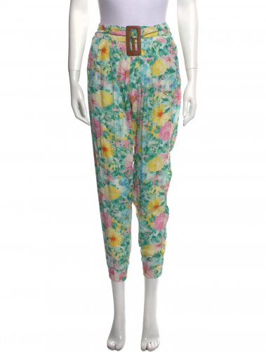 Pantaloni cargo a fiori