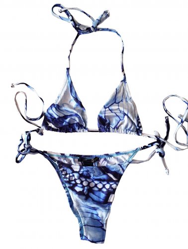 Bikini maculato azzurro