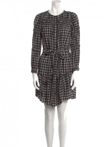 Abito in tartan nero
