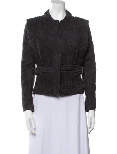 Giacca jacquard grigia