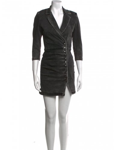 Abito blazer in denim nero
