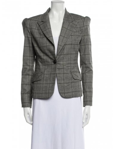 Blazer tartan grigio