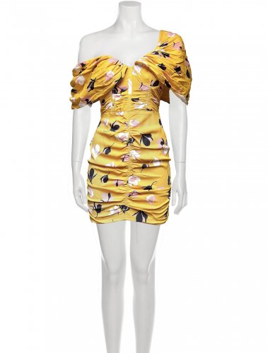 Abito a corsetto giallo