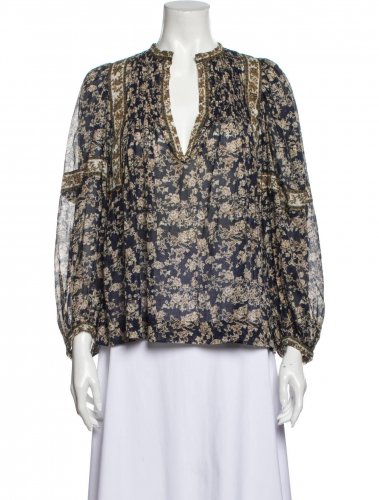 Blusa in cotone a fiori