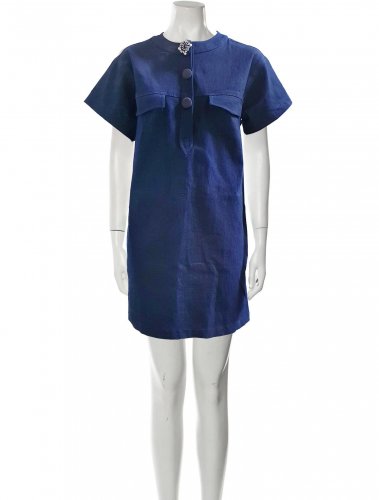 Abito in denim a maniche corte