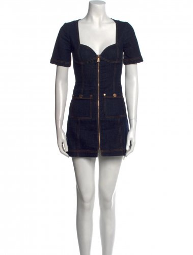 Abito in denim con zip