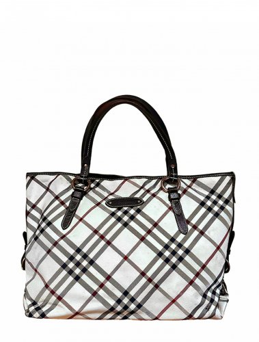 Borsa Tote in tessuto check