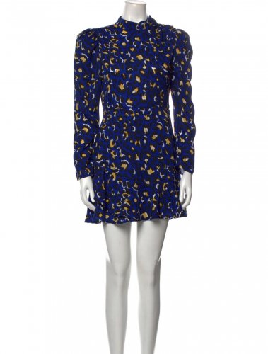 Abito leopardato blu