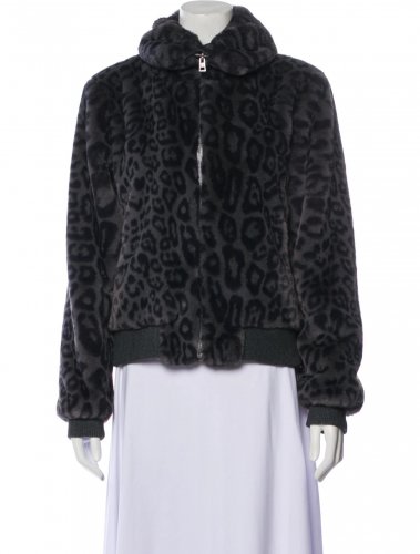 Giacca in ecopelliccia animalier