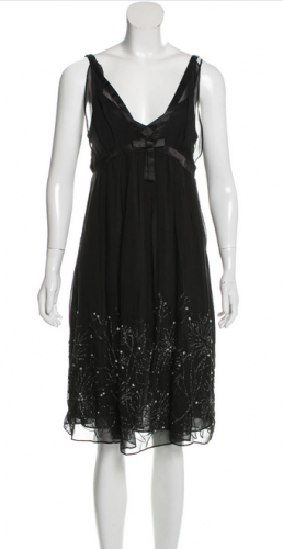 Abito in seta con strass