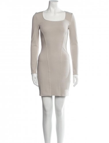 Abito con cutout grigio