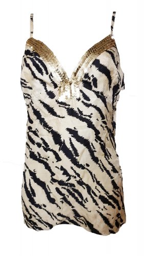 Top animalier con paillettes 