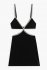 Abito nero cutout con cristalli