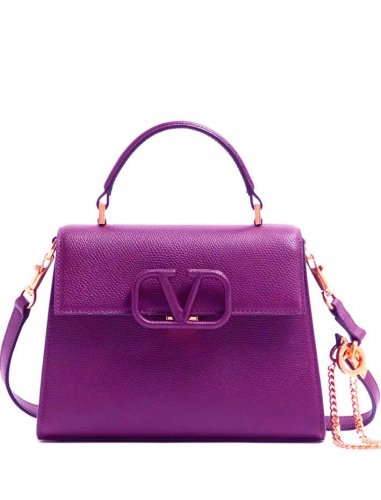 Borsa in pelle viola