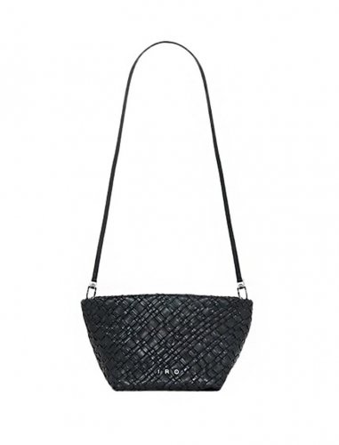 Borsa a tracolla in pelle intrecciata