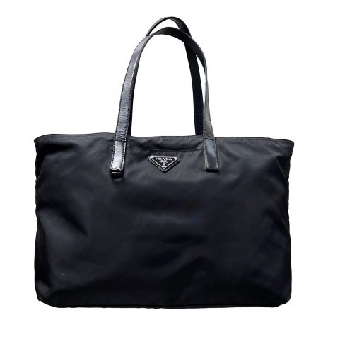 Borsa tote in nylon nero