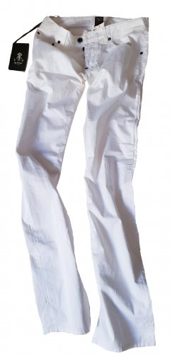 Pantaloni in cotone bianchi 